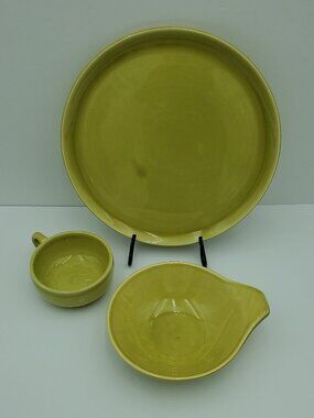 Steubenville American Modern Chartreuse Dinner Lunch Plate Soup Bowl Flat Cup